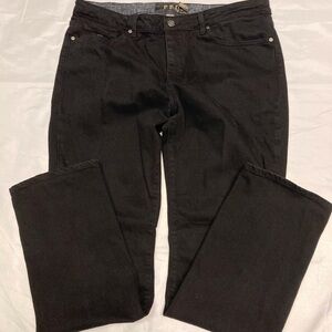 PAIGE PPD NORMANDIE SLIM STRAIGHT LEG BLACK PREMIUM JEANS 38” WAIST, LIKE NEW